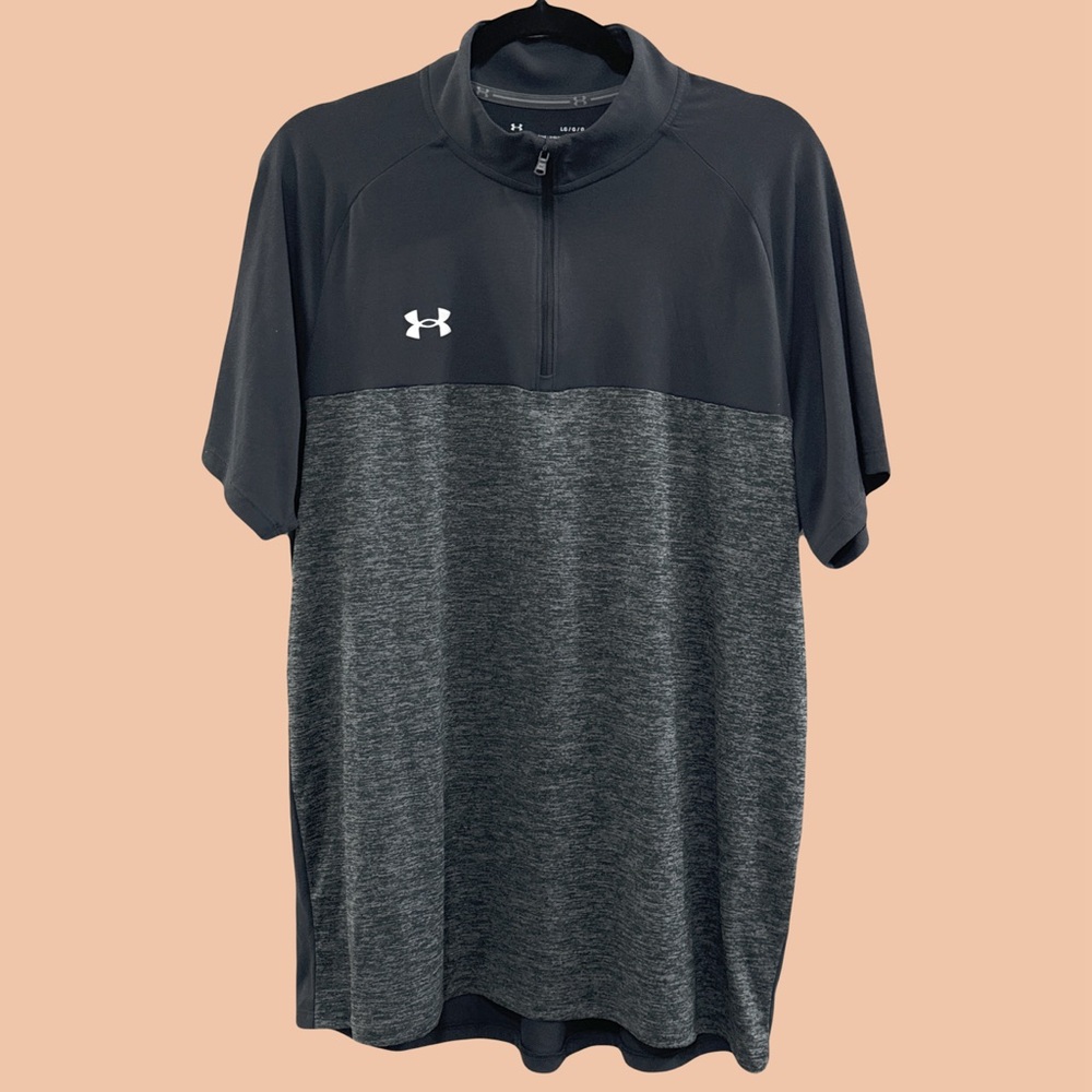 Under Armor Grey Lightweight short sleeve Quarter Zip